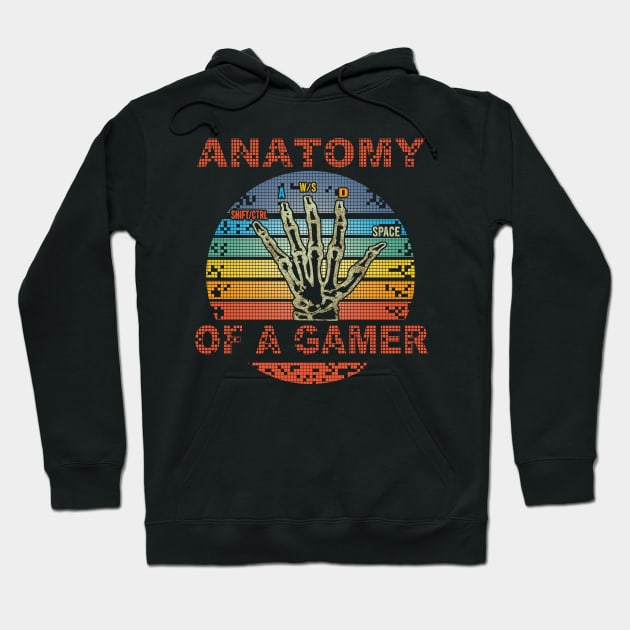 Anatomy of a Gamer Hand Skeleton Hoodie by Wesley Mcanderson Jones